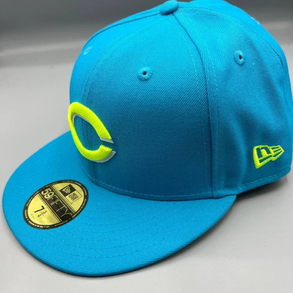 Cincinnati Reds‎ Hat Men 7 3/4 Blue Black 59Fifty New Era Fitted Cap New